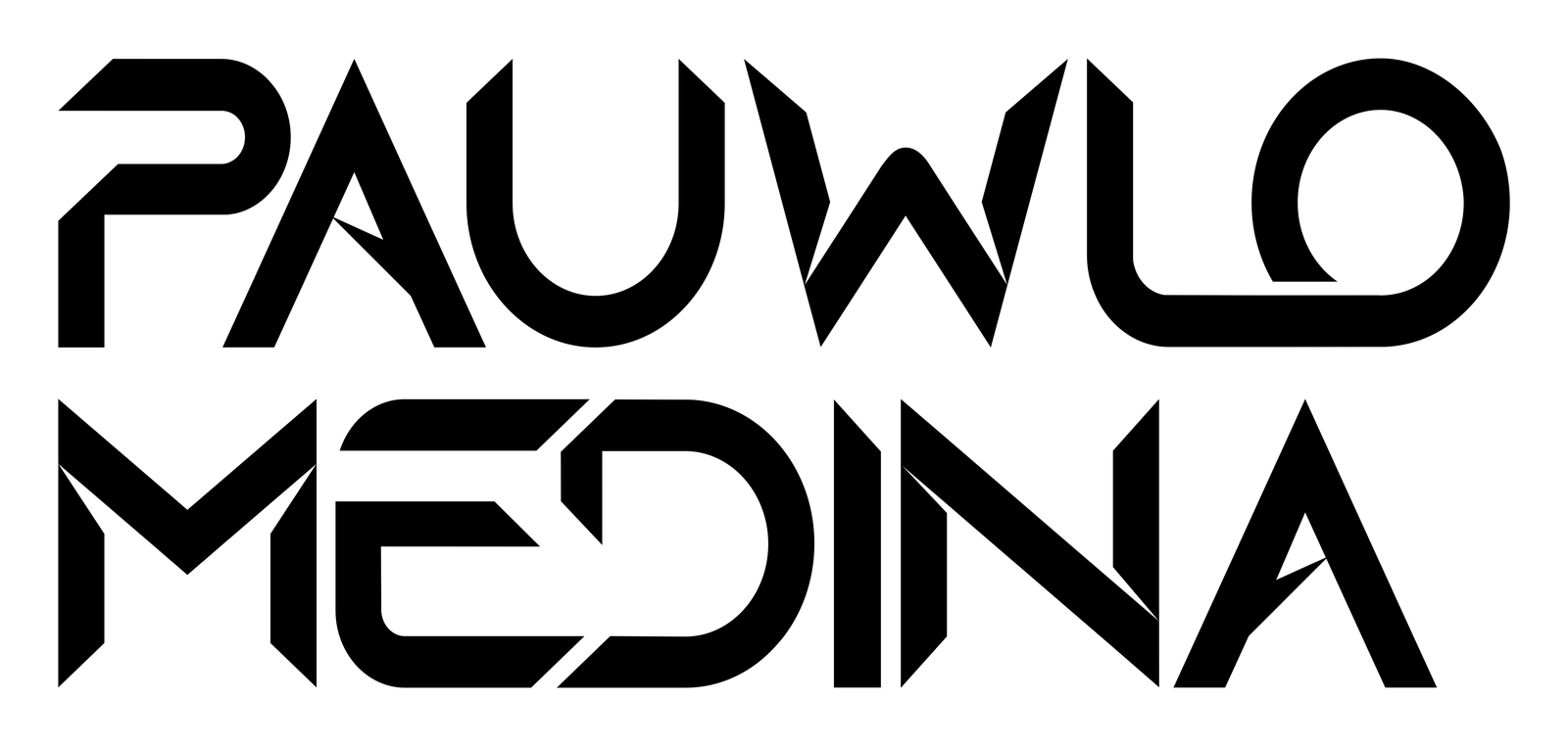 Logo negro apilado